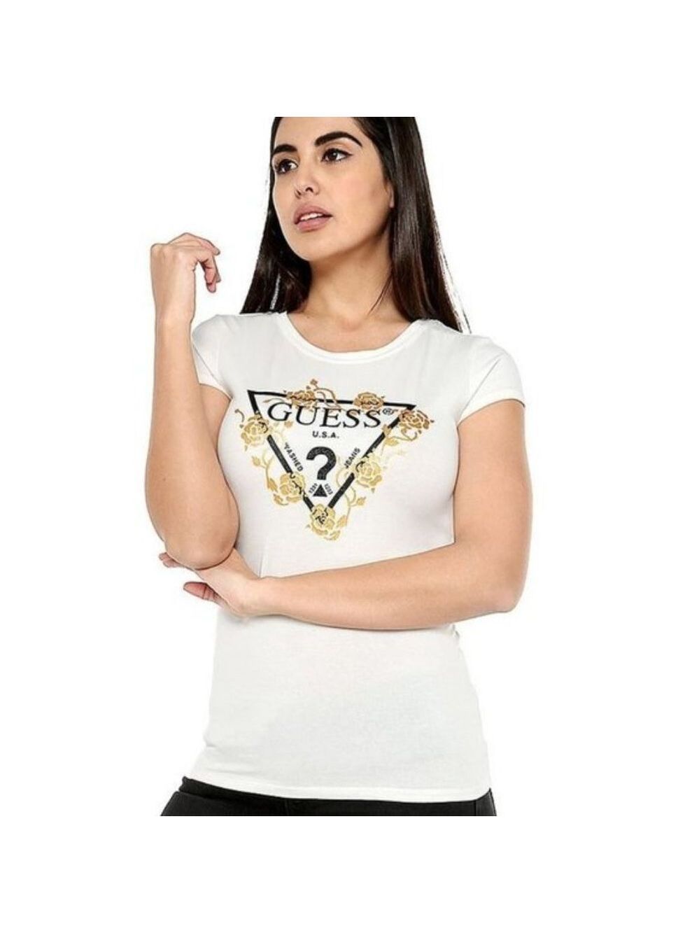 Guess Logo V-Neck T-Shirt
